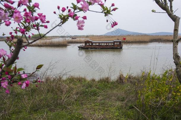 Xianshan湖风景优美的地点.