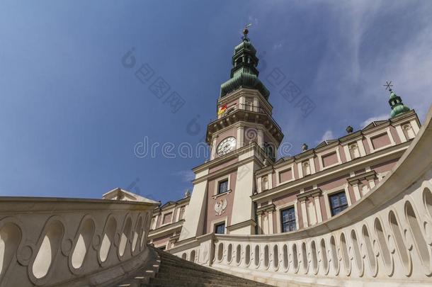 Zamosc-文艺复兴城市采用中央的欧洲.