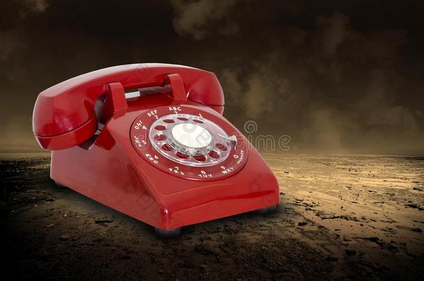 超现实的红色的电话,销售的,销售,电话