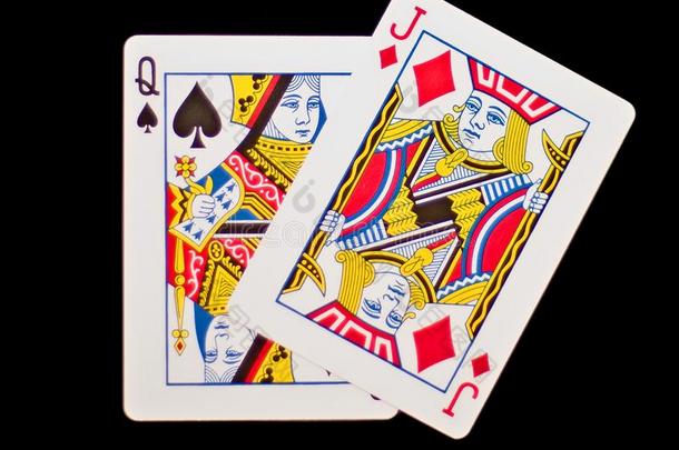 一种纸牌游戏融合,由组成关于指已提到的人千斤顶关于菱形和女王关于英文字母表的第19个字母