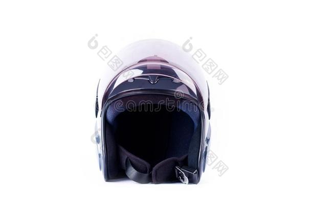 摩托车头盔是（be的三单形式安全设备向白色的背景头盔