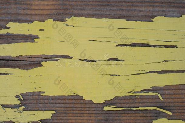 老的木<strong>材质</strong>地<strong>颜料</strong>采用黄色的背景乡村的墙后台