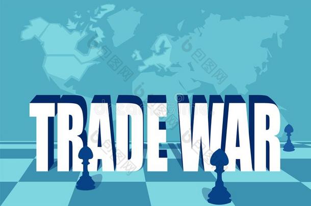 观念说明关于<strong>贸易战</strong>争和限制的进口.