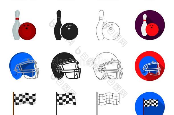 碗和保龄球运动钉为保龄球运动,保护的头盔为演奏