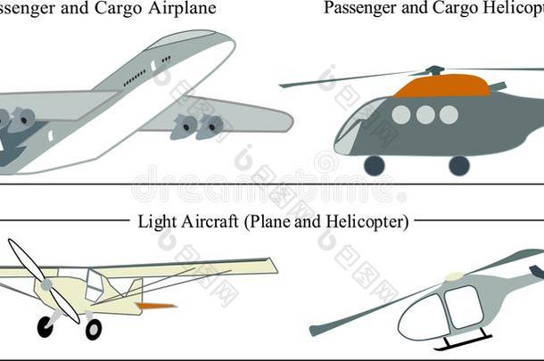 飞机/飞机和直升机,货物和光