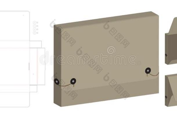盒包装死亡将切开样板设计.3英语字母表中的第四个字母愚弄-在上面