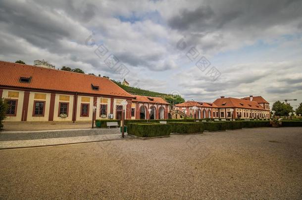 特罗哈宫和花园采用夏采用布拉格,捷克人共和国
