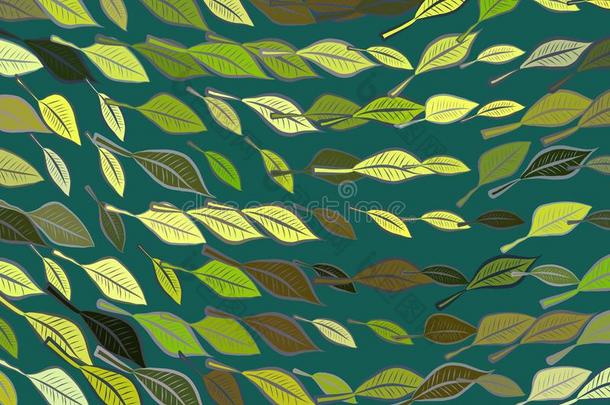 背景抽象的树叶绘画模式为设计.壁纸