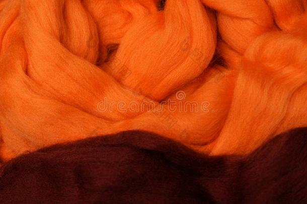 明亮的有色的美利奴羊羊毛为制毯法和缝纫,业余爱好