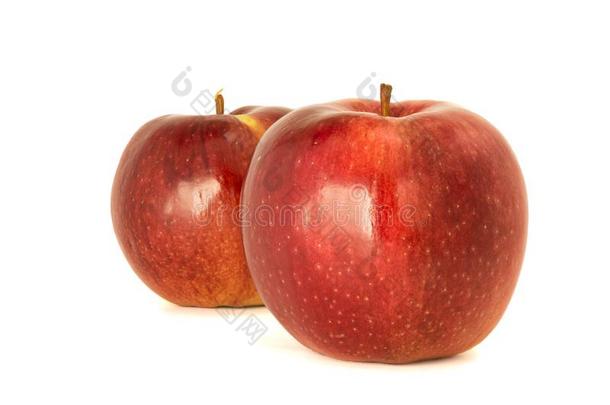 多样关于成熟的红色的苹果利戈使隔离白色的<strong>背景</strong>.<strong>检察</strong>官