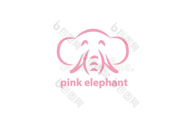 粉红色的象矢量偶像为使用