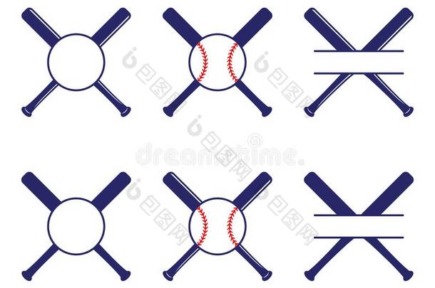 矢量放置和棒球理念,分裂和圆字母组合.基础