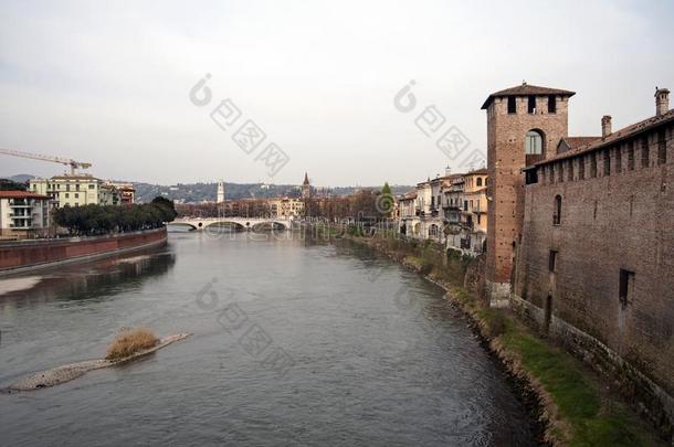 阿迪杰河河采用维罗纳,意大利