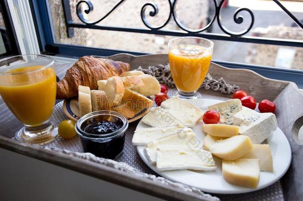 美味的法国的早餐
