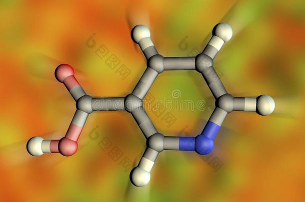 尼古丁酸味的,<strong>烟酸</strong>分子