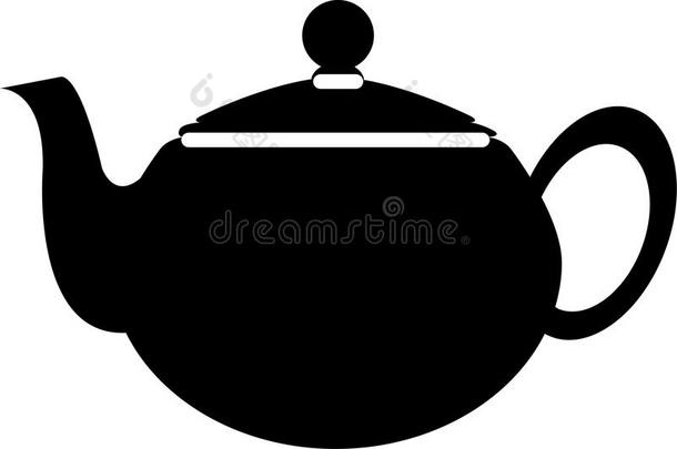 茶水罐咖啡豆罐平的偶像说明矢量固体的颜色