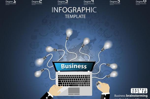 商业头脑风暴现代的主意和观念科技communication传达