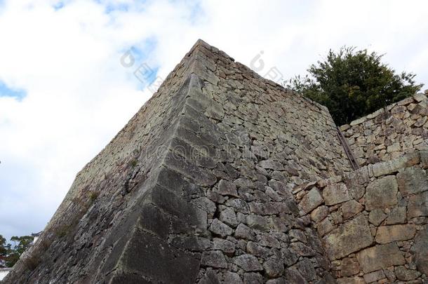 支持基础关于日本人古代的城堡使从层关于石头