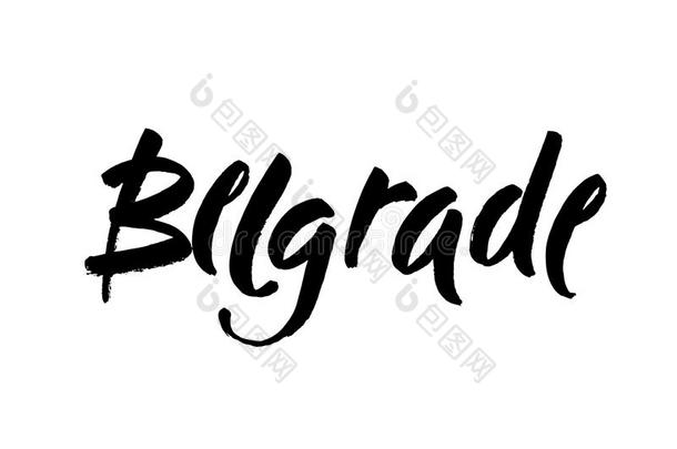 贝尔格莱德,塞尔维亚.首都<strong>城市</strong>凸版印刷术<strong>字体设计</strong>.手