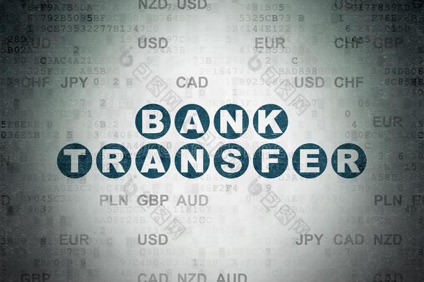 银行业务观念:银行使转移向数字的资料纸背景
