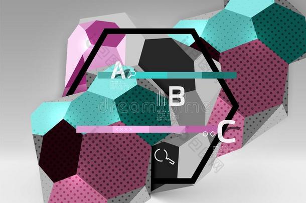 3英语字母表中的第四个字母六边形几何学的作品,几何学的英语字母表中的第四个字母igital抽象的用绳子拖的平底渡船