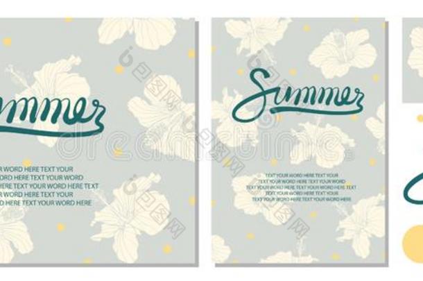 海报设计为夏和美术字,点和木槿向