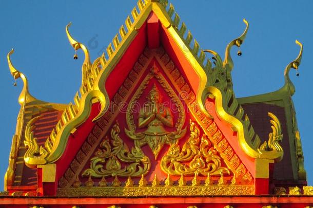佛教的庙泰国或高棉的佛教寺或僧院采用泰国,ThaiAirwaysInternational泰航国际传统的虔诚的弧