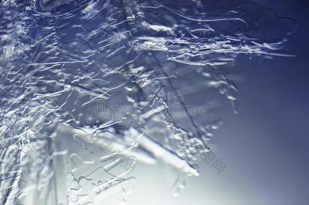 伟大的灰色的<strong>蓝色壁纸</strong>和抽象的使结冰霜照片