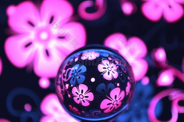 紫色的和<strong>花玻璃</strong>球