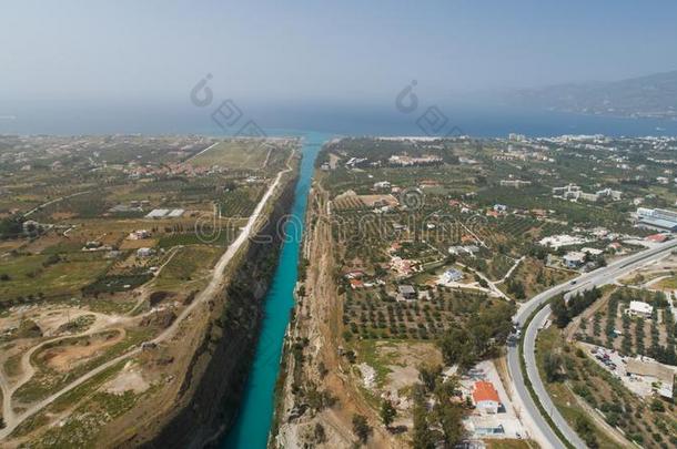 空气的看法关于著名的科林斯湾科林斯地峡运河关于地峡,伯罗奔尼撒半岛.