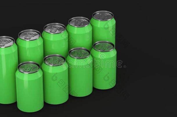 绿色的苏打罐头起立采用两个raraltimeterwarningset雷达高度<strong>预警</strong>装置向黑的背景