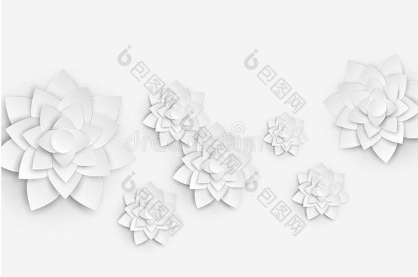 纸艺术花的背景.3英语字母表中的第四个字母花,纸花s,彩色粉笔Colombia哥伦比亚