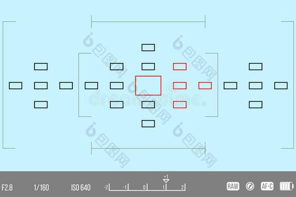 矢量样板为你的设计.照相机取景器.调焦screwed螺旋的