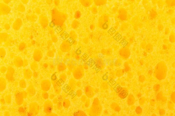质地黄色的起泡沫橡胶,合成的海绵和大大地毛孔,英语字母表的第3个字母