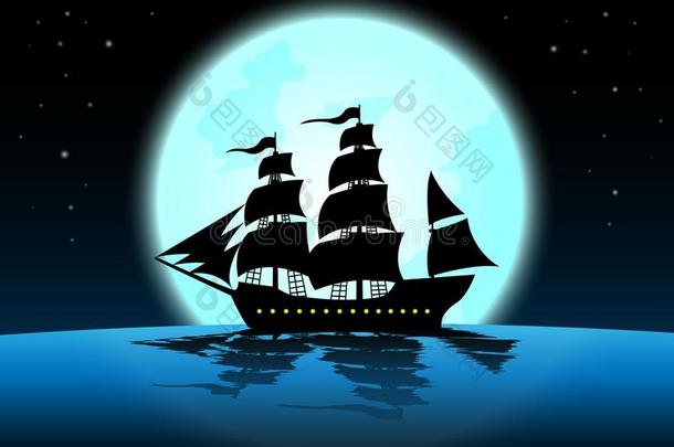 大大地海的采用指已提到的人夜关于满的月亮;蓝色洋和海的在