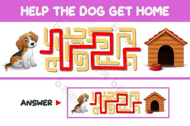 迷宫游戏:帮助指已提到的人狗得到家
