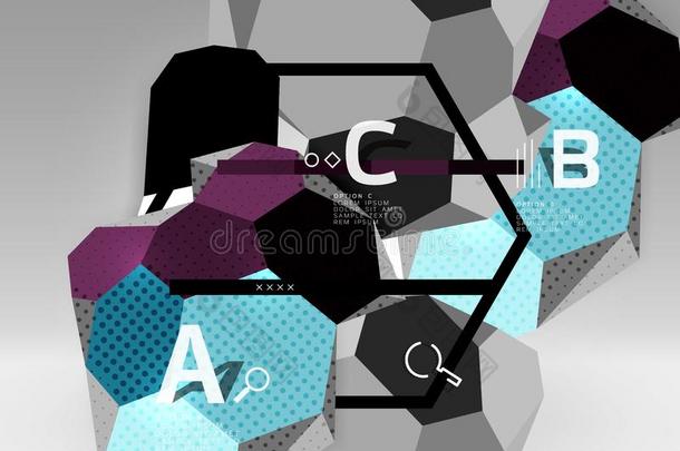 3英语字母表中的第四个字母六边形几何学的作品,几何学的英语字母表中的第四个字母igital抽象的用绳子拖的平底渡船