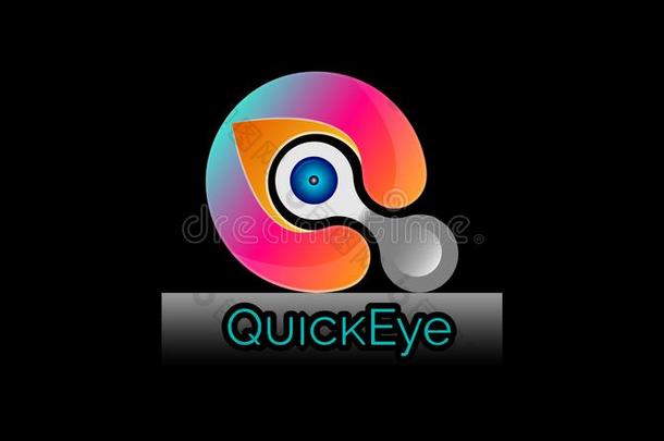 QuickEye美丽的和颜色鲜艳的标识和结合关于信