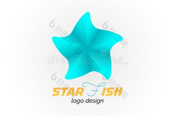 海星美丽的蓝色海星标识设计