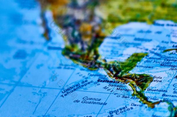 地图关于指已提到的人城市关于危地马拉