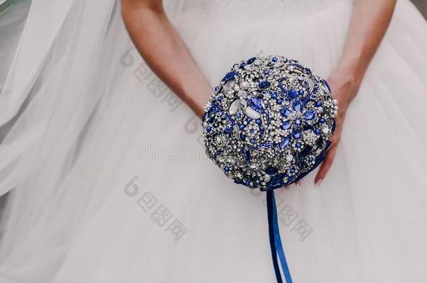 蓝色婚礼花束