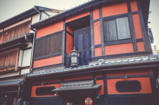 传统的日本人住宅,引力场量子地区,京都,黑色亮漆