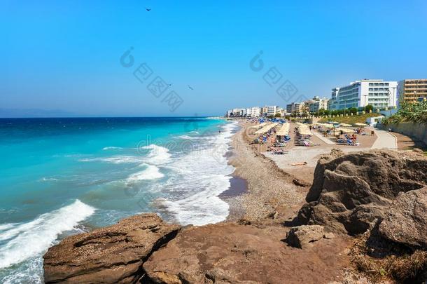 爱琴海(地中海的一部分海滩和遮阳篷采用城市关于罗兹地貌名称罗兹地貌名称,希腊