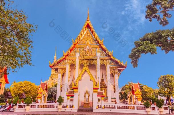 ThaiAirwaysInternational泰航国际佛教的教堂关于查龙庙,普吉岛,ThaiAirwaysInternatio