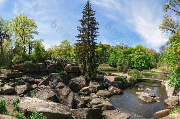 国家的树状的公园`索菲伊夫卡`,乌曼岛,乌克兰.索菲维夫克
