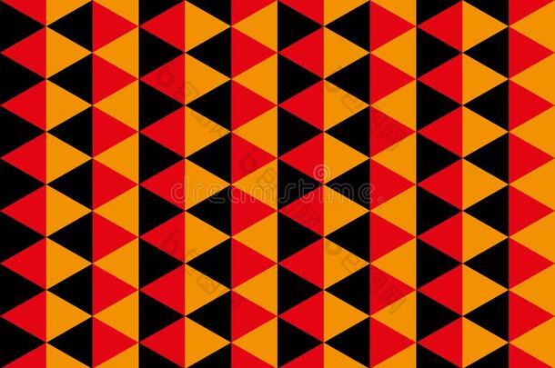 黑的,红色的和金色的三角形