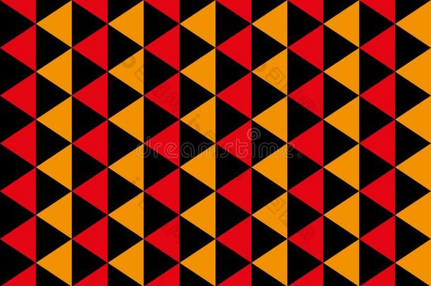 黑的,红色的和金色的三角形