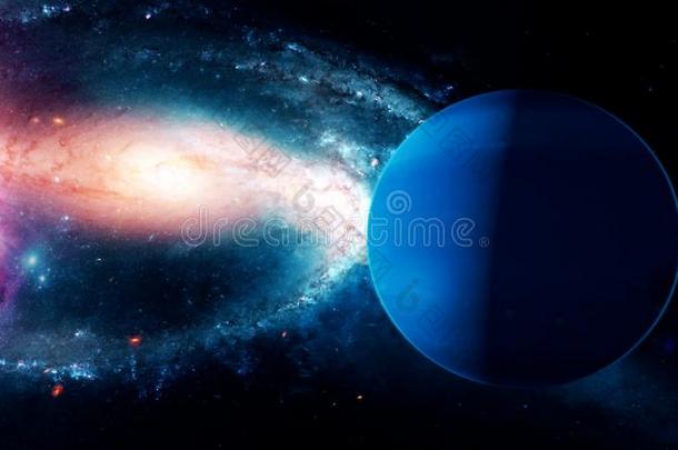 现实的美丽的行星海王星从深的空间