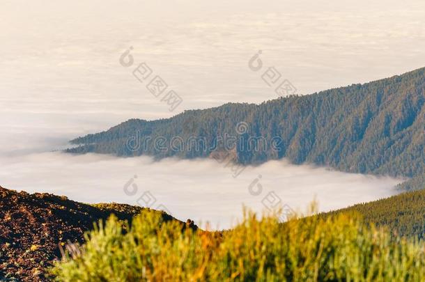 日落越过泰德火山采用特内里费岛,Spa采用