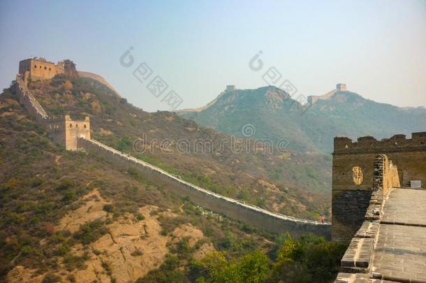 指已提到的人伟大的墙关于中国在金山岭,北京